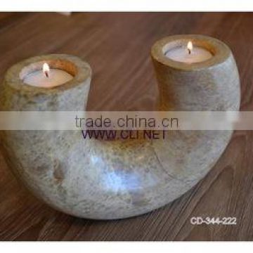 U shaped Marble Tea Light Candle Holders