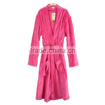 Super Soft Cheap Adults Coral Fleece Bathrobe for the Hotel or Home photo-2