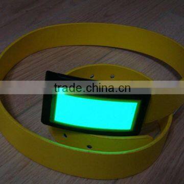 More higher brightness and quality EL flashing Leather belt,EL sheet Leather belt,EL panel Leather belt