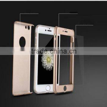 360 Degree Whole Protective Phone Case With Tempered Glass Screen Protector for IPhone