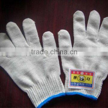 cotton knitted work man gloves