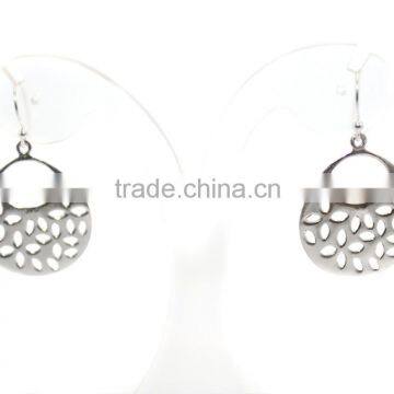 Plain Silver Plated 925 Sterling Silver Earrings for Women