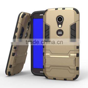 Wholesales Iron-Bear Rugged Hybrid Stand Shockproof Mobile Phone Case Cover For Moto G2