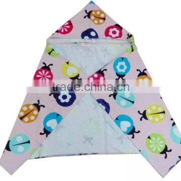 100% cotton velour fiber reactive print hooded towel