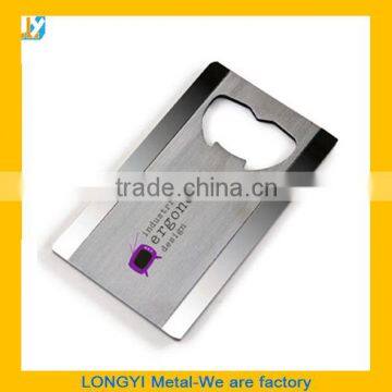 High quality Stainless Steel business card bottle opener with your own logo