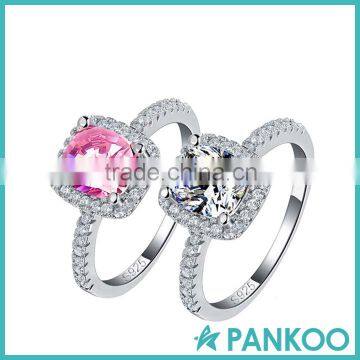 New Arrival 925 cz Ring Sapphire Pink cz Diamond for Women Wedding Engagement Wholesale Jewelry