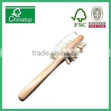 Wooden Bath & Shower Brush Long Handle, Back Massager, Anti cellulite massage brush WMB001