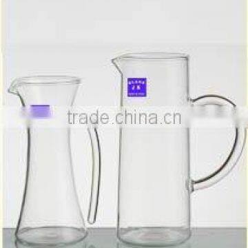 delicate transparent glass mug