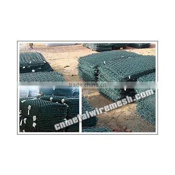 PVC coated gabion mattress, green wire gabion box