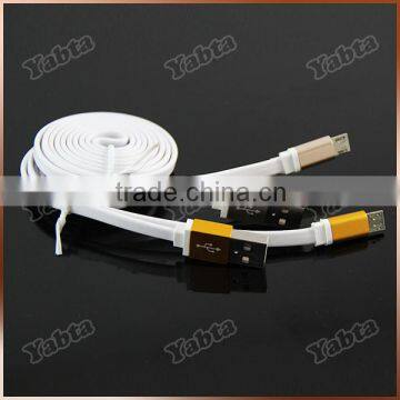 Custom Laser Logo 1M Aluminum Micro USB Cable, Flat 5 Pin Micro USB Data Charging Cable For Samsung photo-3