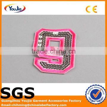 2016 Newest customized letter embroidered patch for sports wear