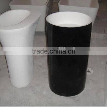 Solid Surface Table Top Man-made Stone Pedestal Basin, Artificial Stone Freestanding Wash Basin photo-5