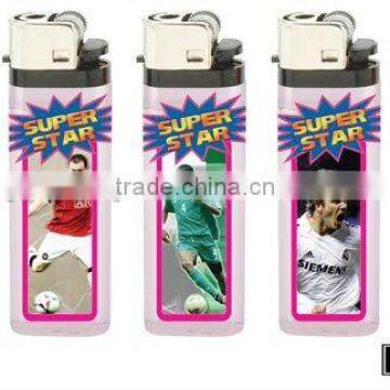 cheap bulk flint lighter with picture,black head,77mm,80mm