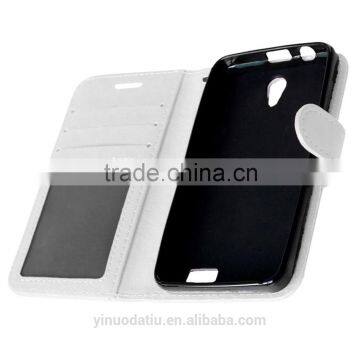 PU Leather Cell Phone Flip Wallet Kickstand Case for Lenovo A319