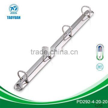 High trigger metal 4-ring binder mechanism for leather bag