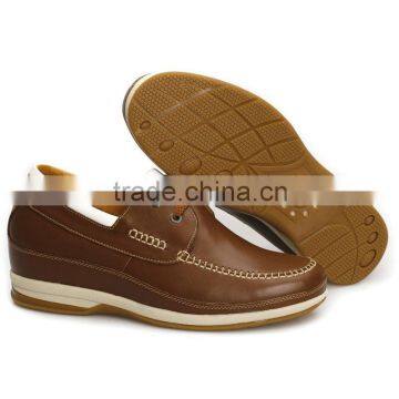 Mens Patent Leather Brown Safety Shoes Men Elevating Shoes photo-6