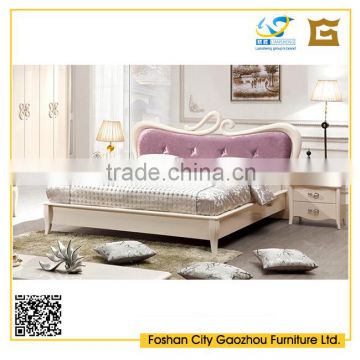 Wood/Metal/Leather/MDF Comfortable Bed