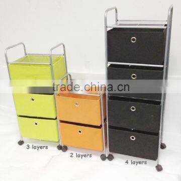 High Quality Metal Frame Storage Trolley With Drawers