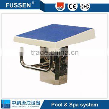 Swimming pool equipment starting block and starting block for swimming pool
