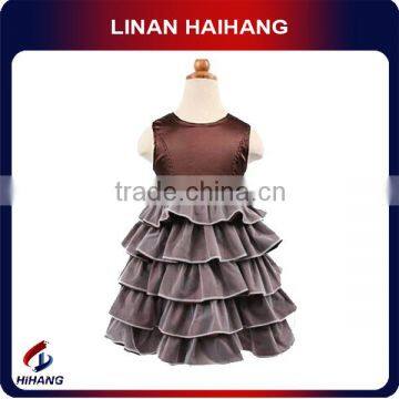 China manufacturer wholesale Pleated tiered girls casual dress