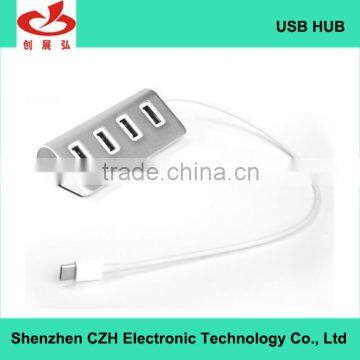 Aluminium casing usb-c hub, 4- port type c hub change to driver download usb 2.0 hub from for Macbook with LED indicators