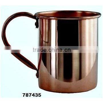 Copper Metal Mirror Polish Beer Mug,Tankard With Brass Handle,Moscow Mule Mugs