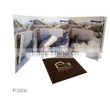 stone fair samples folding brochure/stone product advertising paper sample brochures P006