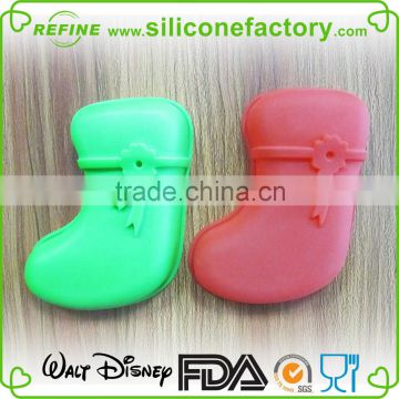 2015 Christmas sock shape silicone cake mould