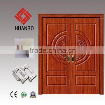 2015 Cheap wood panel door wooden double decorative classic design doors with competitive price