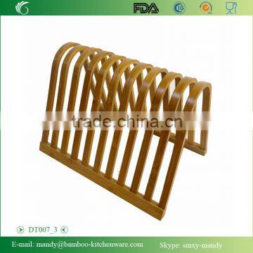 Fashion Design Bamboo Dish Rack, Bamboo Rack for Large Dishes and Plates photo-4