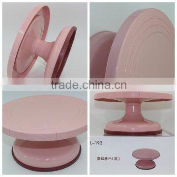 ABS material Decorating cake tools plastic cake turntable with color box packaging