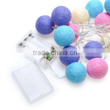 Christmas Decoration Multicolor Battery Cotton Ball String Light photo-5