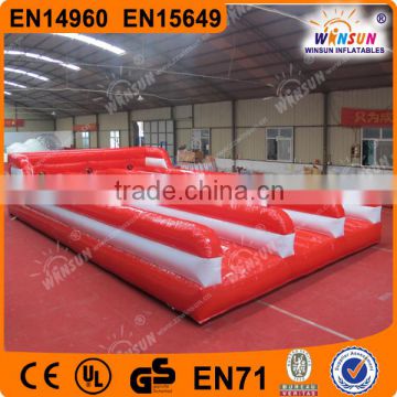 China WINSUN CE UL 10m long 3 racetrack inflatable bungee jumping run for sports competitions