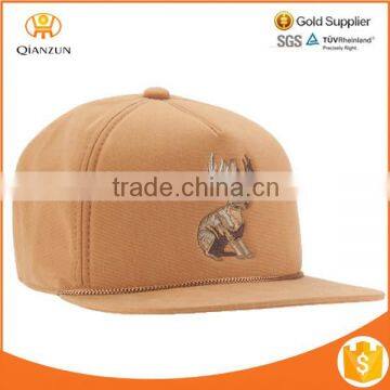 cheap custom embroidery flat brim snapback cap