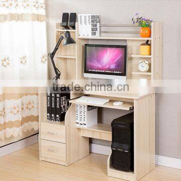 Cheap wooden computer desk with many case for thing