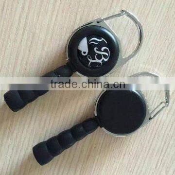 carabiner-style pen holder badge reel