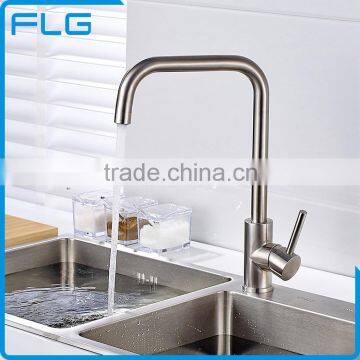 Modern Design Nickel Deck Mounted Kitchen Sink Faucet
