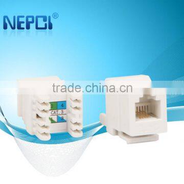 Cat.6A FTP Shielded RJ11 Keystone Jack modular jack