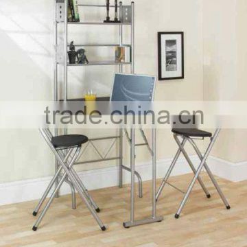 Folding Dining Table and Chairs / Work Station with Storage