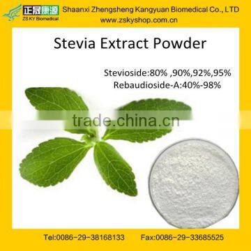 GMP factory supply 100% Pure Stevia Extract Stevia Steviosides/Rebaudioside A