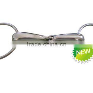 Stainless steel horse ring snaffle bit with hollow jointed mouth(Type-040)