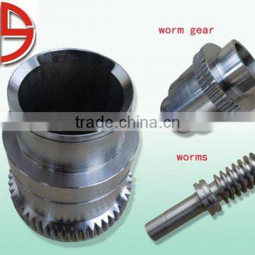 worm gear and worm wheel in oil machine