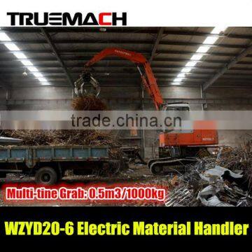 20ton hydraulic electric material handler grabbing excavator