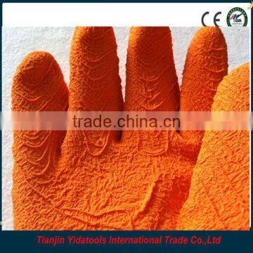 Orange Latex Coated Cotton Gloves photo-2