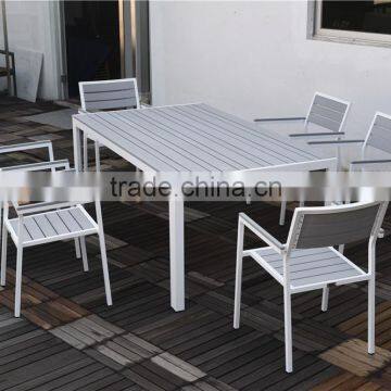 CH-T095,CH-224 powder coated aluminum outdoor furniture, tables chairs, outdoor dining table set