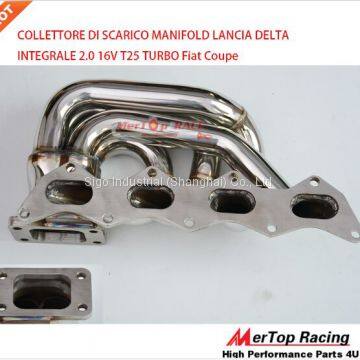 Mertop Race Full SS304 T25 TURBO FLANGE 38mm OD COLLETTORE DI SCARICO MANIFOLD FOR LANCIA DELTA INTEGRALE 2.0 16V Fiat photo-4