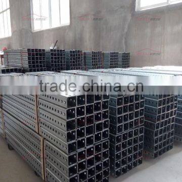 Outdoor galvanized perforated steel square road traffic sign post