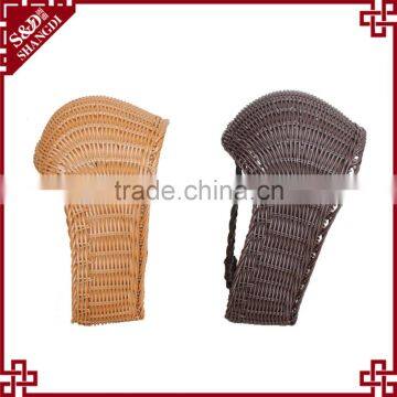 Beautiful Hand Weaving Washbale PE Rattan Hotel Shoe Basket With Handle photo-2