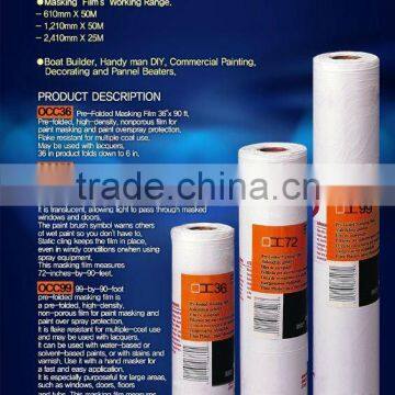 Prefolded Masking Film for DIY Paint Works