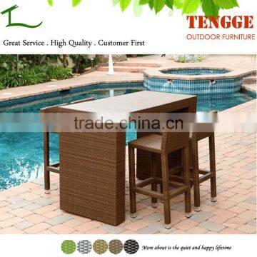 TG15-0238 5 Pieces Indoor and Outdoor Rattan Whiskey Bar Set